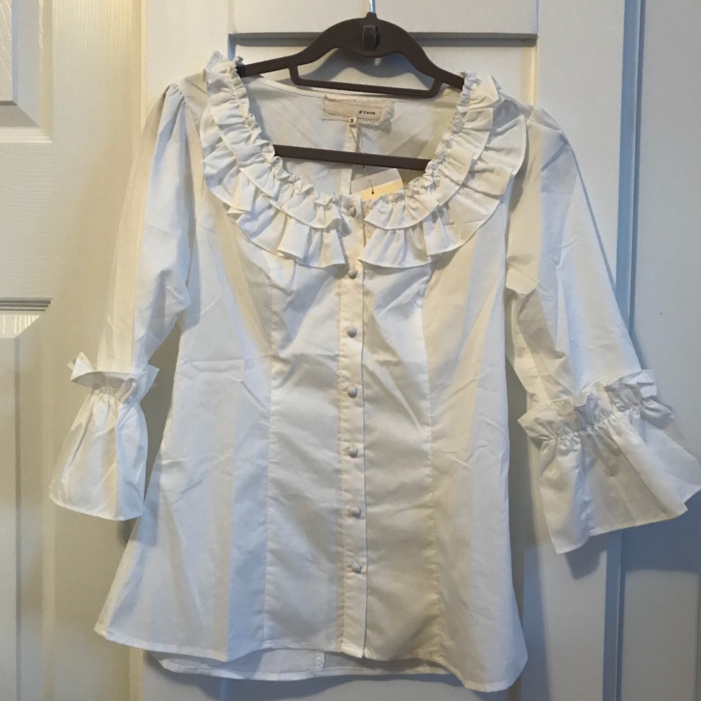 Ruffle Bell Sleeve